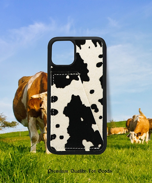 calf hair cow leather case